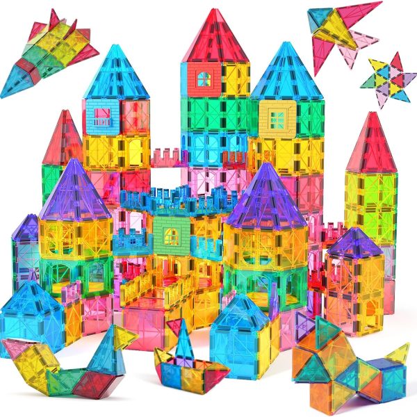 Magnetic Tiles Kids Magnetic Blocks Building Sets 3D Magnet Tile Building Blocks Toy Construction Educational  Toys Gifts for Toddlers Boys Girls 3 4 5 6 7 8 9 10 + Year Old